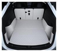 Auto Cargo Liners For Tesla For Model Y For Juniper 2022-2024 Car Boot Mat Rear Trunk Liner Cargo Leather Floor Carpet Tray Protector(Full set grey)