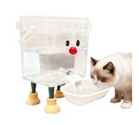 Auto Cat Dog Fountain Bowl - Happy Face Drinker, Single Filtration Flow System for Clean Sipping, High Volume Refreshment Basin with Silent Pump, Puppy Gear, Motorized Stream Vessel for Sippings