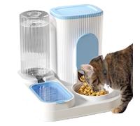 Auto Cat Feeder - Dog Feeder Automatic Cat Food Dispenser,2 in 1 Feeding Station Food Bowl Container Freshness Preservation for Kitten Puppy Animals Pets