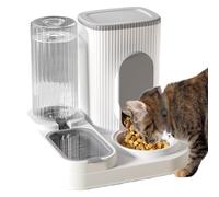 Auto Cat Feeder - Smart Pet Feeder | Automatic Food Dispenser Water Fountain Station, Programmable Feeding Container Pet Supply for Kitten Puppy Ferret Apartment Home Outdoor Indoor