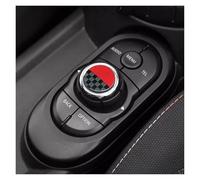 Auto Central Inner For MINI For Cooper For JCW F55 F54 F56 F57 F60 For Countryman For Clubman 2pcs Car Central Control Multimedia Button Cover Volume Knob Sticker Car Interior Central Control(Red)