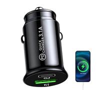 Auto Charging Connection Adapter Charger, Automotive Connector, A+C Phone Mobile Car Charging Devices | Portable PD 3.1-AA-USB Speed Charger for Autotelefone for More