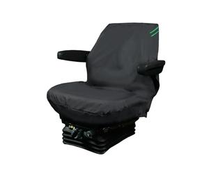 Auto Choice Tractor Seat Cover Green Detailing PMTSC1G - Heavy Duty Waterproof Nylon, Universal Fit for Small Tractors, Mini Excavators & Forklifts
