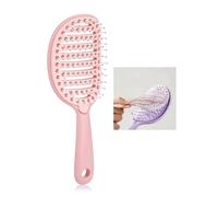 Auto Cleaning Hair Brush for Volumizing and Detangling with Soft Flexible Bristles Long Ergonomic Handle Hollow Comb Volumizing Detangling Dry Wet Ergonomic
