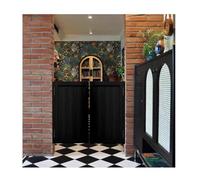 Auto Close Partition Door,Solid Wood Partition Door, Modern Porch Entrance Half Doors，Black Two-Way Saloon Doors, for Hallway Porch Kitchen Bar Pub Entrance Partition(W90xH70cm(35.43x27.55in))