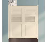 Auto Close Swinging Saloon Doors with Hinges, Wood Cafe Doors for Bar Kitchen Doorway Decor