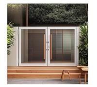 Auto Close Wooden Swinging Doors Hinged Western HalfWaist Interior Door with Acrylic Panel for Stairs & Entrance Partition White 100x100cmStylish & Functional