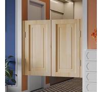 Auto Closing Swinging Half Door Two Way Barn Door with Hinges Easy Install Wooden Door for Indoor Kitchen Bar Cafe Stylish & Space Saving Solution