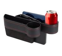 Auto Console Side Stowing Boxes Including Cup Holders, Common Auto Pouches Created for Wallets, Keys, Cellphones, Cards, 2 Pcs Multifunctional Auto Seat Organizers, Auto Seat Void Filler Organizers