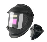 Auto Darkening Helmets - Solar Powered Welder Face Shield | Anti-Glare Wide Shade Adjustable Face Protector Headgear for Metal Fabrication Construction