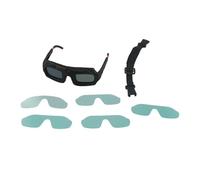 Auto Darkening Welding Glasses, Solar Powered Safety Goggles with 5 PC Lenses, Adjustable for Electric Arc Gas Cutting Grinding
