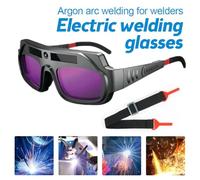Auto-Darkening Welding Goggles, Solar-Powered with DIN11 Shade & 5/10,000s Switching Speed, for Arc/Gas Welding, Cutting and Grinding