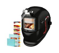 Auto Darkening Welding Helmet - Adjustable Face Shield with Light | Intelligent Optical Lens with Wide View & External Control Knobs for Workshop, Garage, Job Site and Repair