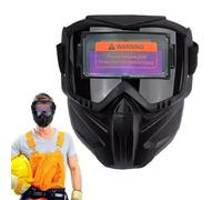 Auto Darkening Welding Helmet, Anti-Glare Welding Mask, Electric Welding Dimming Masque, With Large View, Breathable Face Shield, Heat-Insulating Full Cover Headgear For Eye Protection