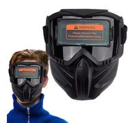 Auto Darkening Welding Helmet, Anti-Glare Welding Mask, Electric Welding Dimming Masque, With Large View, Breathable Face Shield, Heat-Insulating Full Cover Headgear For Eye Protection
