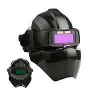 Auto Darkening Welding Helmet - Resistant Safety with Adjustable Fit, UV IR Protection Lens System, Hands Darkening Welder Equipment for Metal Fabrication Engineering Site Maintenance