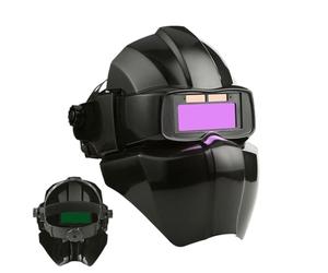 Auto Darkening Welding Helmet - Resistant Safety with Adjustable Fit, UV IR Protection Lens System, Hands Darkening Welder Equipment for Metal Fabrication Engineering Site Maintenance