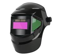 Auto Darkening Welding Helmet, Solar Powered LCD True Color Welder Mask, Heat-Resistant Breathable Adjustable Welding Hood with 180° Flip Design