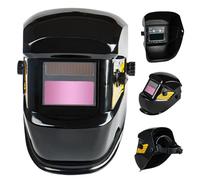Auto Darkening Welding Helmet Solar Powered Welder Mask with Adjustable Headgear Heat Resistant Welding Hood with 180 Degree Flip Up