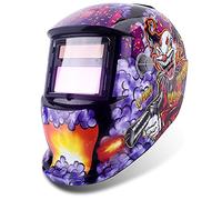Auto Darkening Welding Helmets, Solar Powered Electric Welding Helmet Welder with Grinding Function Auto Darkening and Built-in Intelligent Chip, Welding Helmet Shield