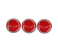 Auto Decoration Interior For Mustang For GT 2015-2021 Car Central Dashboard Air Conditioner Outlet Vent Decoration Cover Trim(Red)