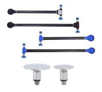 Auto Dent Repair Hammer with Carbon Fiber Rod and Cowhide Metal Pads Including 2 Replacement Heads for Body Dent Fix (black (long))