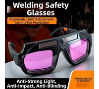 Auto-Dimming Welding Protective Glasses, 1-Pack with 10 Replacement Lenses for Eye Protection, Solar-Powered Darkening in 0.1ms, Lightweight Design for Prolonged Use, for DIY and Workshop Enthusiasts