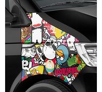 Auto-Dress 30 x 150 cm Stickerbomb Glossy Car Film Sticker Logo Bomb JDM Sticker Design: N