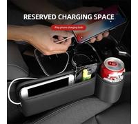 Auto Drink Cup Holder Compatible With Subaru For BRZ For Ascent For Levorg For Tribeca 1pcs Car Seats Sewn Gap Crevice Slot Storage Box Drink Cup Holder(Black,Left)