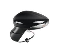 Auto Electric Folding Heating Mirror Assembly For Fiesta 2009-2015 5wires Reversing Mirror Rearview Mirror Assembly With Heating Turn Signals Light(Left black 7)