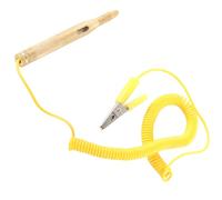 AUTO Electrical Circuit Tester Auto Car Vehicle Circuit Tester with Spring DC 6V 12V 24V Light Bulb Voltage Test Pen Pencil Coil Cord Circuit Tester Yellow for 14v bulb for car tester+light tester+ca