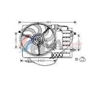AVA Radiator Fan BW7506 for Mini Mini Cooper (2001) 1.6 S
