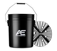 Auto Essentials Car Wash Bucket, 16L Detailing Valeting Rinse Bucket with Grit Guard, Black