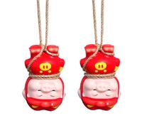 Auto Exterior Hangable Decoration, Cartoon Charm Rear View Mirror Accessory, PU, Environmentally Friendly Cute Car Ornament For Men Women Fun Tail Pendant Interior Display, 13x9cm