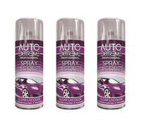 Auto Extreme Professional Clear Lacquer Spray Paint, Flexible Non-Crack, Petrol Resistant, 400ml, Pack of 3