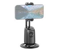 Auto Face Tracking Gimbal Phone Holder Smart Selfie Stabilizer Robot Cameraman Gesture Control Built in Battery Flexible Dual Cold Shoe Mounts for Vlog Live Stream Video Creation Online Teaching Makeu
