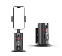 Auto Face Tracking Phone Holder, No App Required Rotation Face Body Phone Tracking Tripod Smart Shooting Camera Mount with Blueooth Remote for Vlog Live Streaming Video