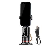Auto Face Tracking Phone Holder Rechargeable Auto Mount | Foldable Camera Filming Stands for Live Streaming Vlogging Selfie Calls Conferencing Content Creators Streamers Bloggers