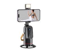 Auto Face Tracking Phone Holder with Gesture Control, 360° Rotation Auto Tracking Stand for iPhone, GoPro, Compact Camera, Foldable Portable Rotating Tripod for Vlog, Streaming, FaceTime, TIK Tok