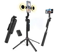 Auto Face Tracking Stabilizer for Smartphone Aluminum AI Camera Portable Phone Holder Quadrupod with Bluetooth Remote for Selfie Vlogging