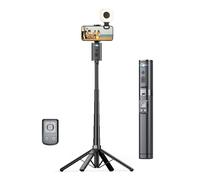 Auto Face Tracking Tripod 360 Rotation, Phone Tripod with Remote and Light for Content Creator Live Stream Vlog TikTok YouTube Video Recording, Portable Selfie Stick for i-Phone Android Phone GoPro