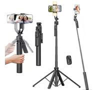 Auto Face Tracking Tripod for iPhone/Android ，71" Mobile Phone Stand with Light and Remote,Phone Selfie Stick for Smartphone,iPhone Tripod Stand for Filming Video Vlog Recording