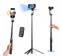Auto Face Tracking Tripod for iPhone with Light 70.9” Selfie Stick Tripod Stand Follows Your Movement 360°Gimbal Stabilizer with Wireless Remote for Content Creator Vlog Live Stream Video Recording