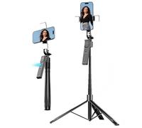 Auto Face Tracking Tripod for iPhone with Lights,75inch Phone Tripod Holder with Gesture Control,Travel Selfie Stick for Content Creator Vlog Live Stream Video Recording