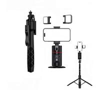 Auto Face Tracking Tripod Remote Control, Smart Tracking Phone Holder, 360° Rotation with Fill Lights, Phone Tripod Stand Selfie Stick with Remote Control, for Vlog/Live Stream/Video Recording