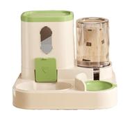 Auto Feeder Food and Water Dispenser - Set for Pet Automatic Dog Cat Bowl Station with Flow - Small Animals Hydration Feeding System - Compact Double Unit for Puppies, Kittens, Toy Breeds