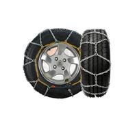 Auto-Fixing Snow Chains, Portable Reusable High Manganese steel Anti Slip Tire Chain for Passenger Car, Pickup Trucks and SUV - Set of 2 225/55 R17