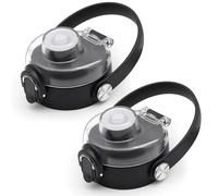 Auto Flip Lid for Hydro Flask Wide Mouth 2 Pack, Great Spout Lid with Handle for 32 oz, 40 oz, Replacement Cap, Top Accessories for Wide Mouth Water Bottles (Black)