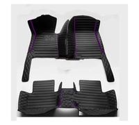 Auto Floor Mats Set For Volvo C40 For CMA 2022 2023 2024 Car Mats Carpet Leather Floor Durable Rugs(Black purple)
