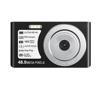 Auto Focus 4K Mini Digital Video Cameras For Photography Compact Vlog Camcorder 48MP Portable Photo Recorder Home Takes Sharp Smooth(64G SD Card,Black)